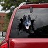 fabisup German Shepherd Crack Car Sticker 3D Dog Car Window