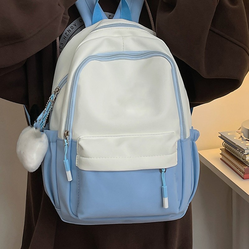 Backpack Simple Style Waterproof Versatile Large Capacity Laptop Work Business