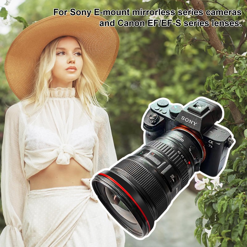 GEORDGY Lens Mount Adapter, EF-SE Pro for Canon EF/EF-S Lenses,