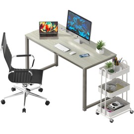 SHW 48-Inch Commercial-Grade Office Computer Desk, Maple