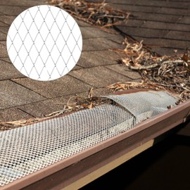 QWORK Aluminum Gutter Guard Roll - 5 Inch x 21 Feet Gutter for DIY Projects, Gutters, Downspouts