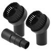 ZDRU 2 Pcs Black Round Vacuum Brush, 1-1/4" Universal Vacuum