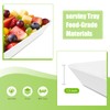 PSFTREY 4-Pack Plastic Large White Serving Trays Set - Reusable