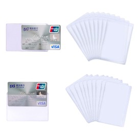 RICISUNG Card Protective Case, Card Case, Set of 20, Credit Card Holder, Translucent, Horizontal Type, IC & ID Card, Thin, Lightweight, Waterproof, Dustproof, Magnetic, Compatible with Cash Cards, License Compatible, Point Cards