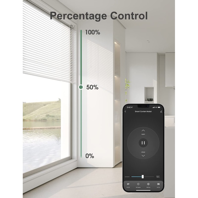 Maxcio Smart Relay Module Switch with Percentage Function, Wlan Flush-Mounted