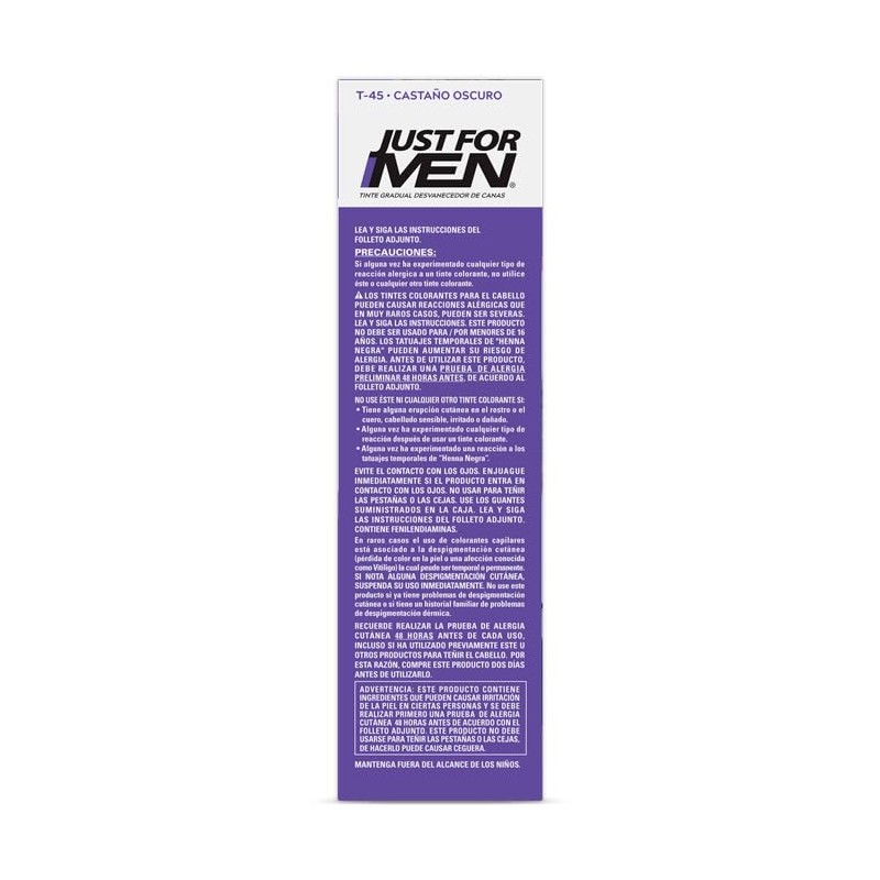 Just For Men Control Gradual, tinte para Canas,Castaño Oscuro T45,