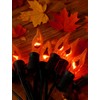 Halloween Orange Flicker Flame Light Bulbs, C18 Incandescent Replacement, 1
