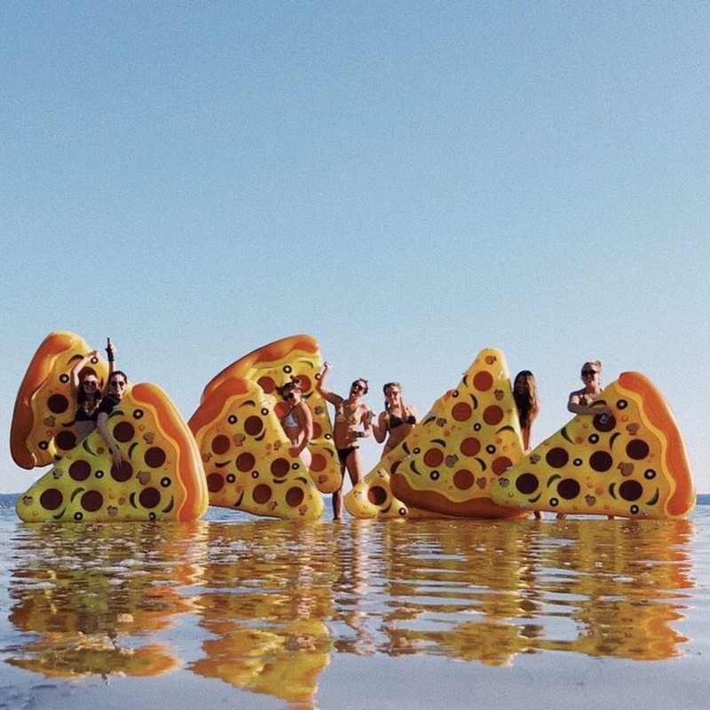 Swimline Inflatable Pizza Slice Pool Float, Multicolor