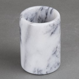 Creative Home 83001 Natural Marble Pen Pencil Holder-Cup, 3-1/4" Diam. x 4-1/2" H, Off-White (patterns may very)