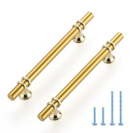 Ravinte Hardware 5 Pack 7.38 Inch Gold Cabinet Pulls Handles Kitchen Cabinet Handles Drawer Pulls Kitchen Cabinet Hardware Dresser Cupboard Handles Drawer Dresser Drawer Pulls 5 Inch CC