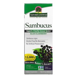Nature's Answer Sambucus Black Elderberry 12000mg 120ml (4fl oz), 120ml, 1 ea / 네이쳐스엔서 삼부커스 블랙 엘더베리 12000mg 120ml(4fl oz), 120ml, 1개