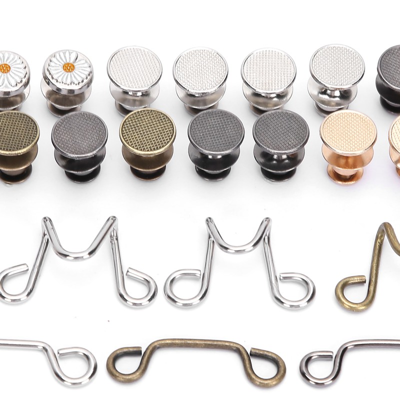 Adjustable Waist Buckle Extender Set Jean Waist Extender Button Replacement