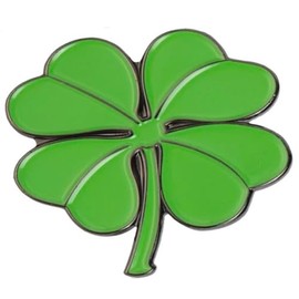 Lucky Irish Four 4 Leaf Clover Shamrock Green Enamel Pin Badge
