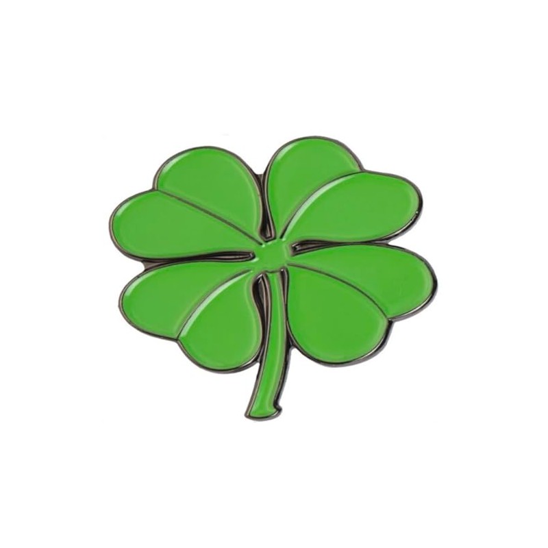 Lucky Irish Four 4 Leaf Clover Shamrock Green Enamel Pin