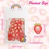 BAIYIYI 50PCS 3D Nail Charms Strawberry Fruit Resin Nail Art