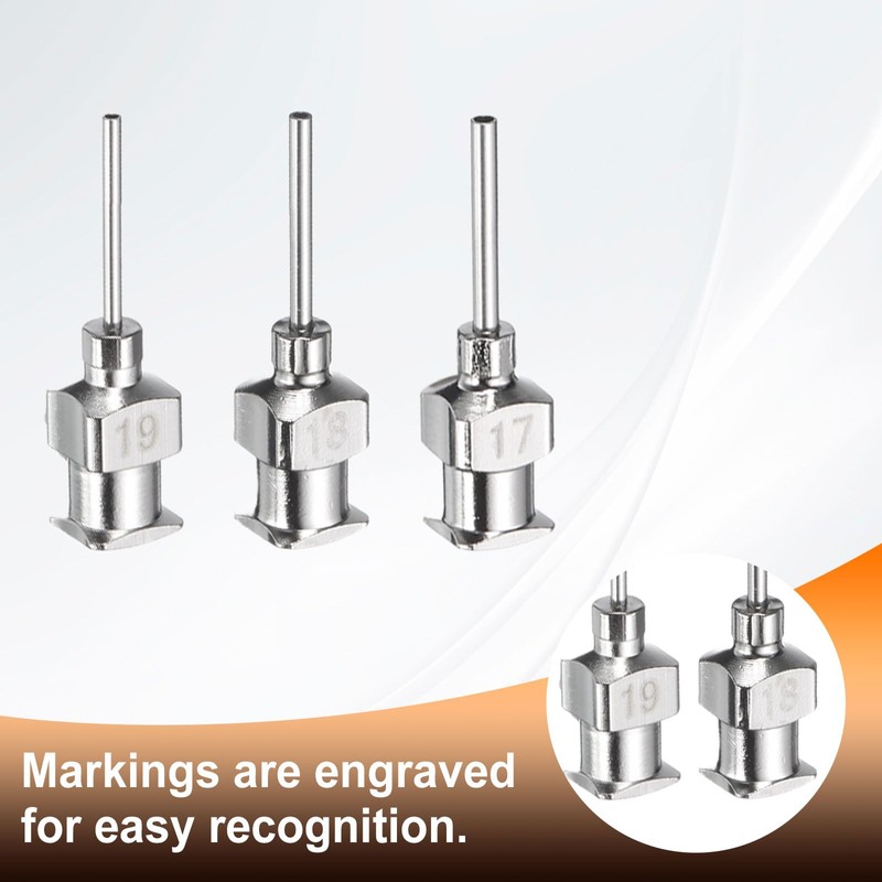 HARFINGTON 1set Dispensing Needle 15-24 Gauge 0.5 Inch Stainless Steel