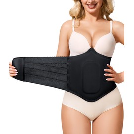 YERKOAD 360 Bbl Lipo Foam Ab Board Post Surgery Abdominal Compression Board Belly Lipo Wrap Recovery Waist Cincher (Black, X-Large)