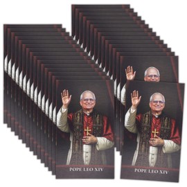 Needzo Bulk Pope Leo XIV Holy Cards, Catholic Prayer Card Set, Religious Handouts, 2 x 4 Inches (Pack of 30)
