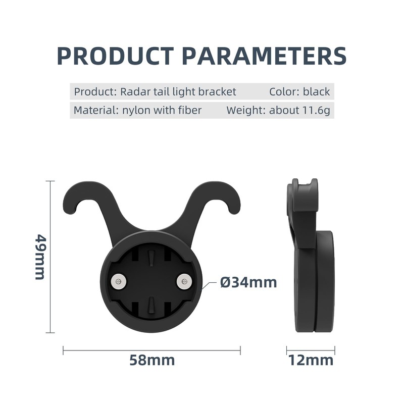 CYCLAMI S11 Out-Front Bicycle Computer Mount Compatible with Garmin Edge,