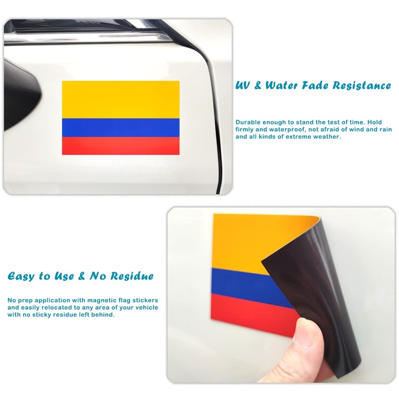 JBCD Colombia Colombian Flag Magnet Decal - for Car SUV