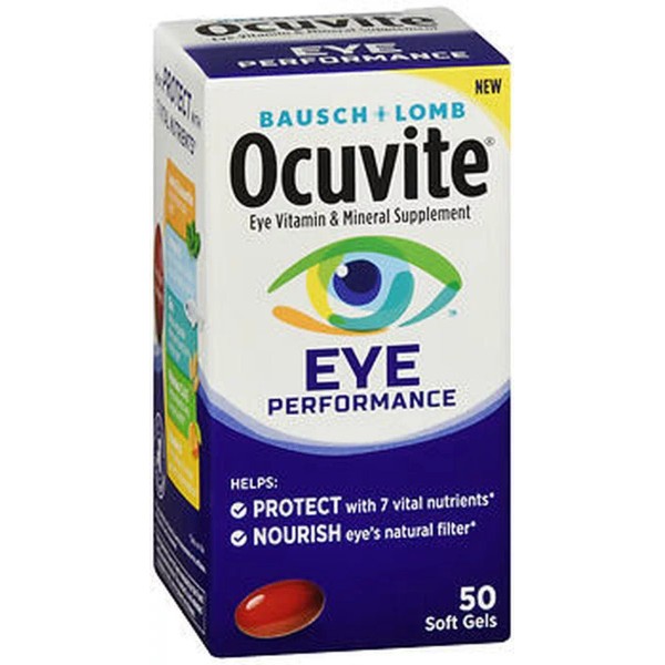 Bausch + Lomb Ocuvite Eye Performance Vitaminas Ojos 50 Caps Zinc Omega