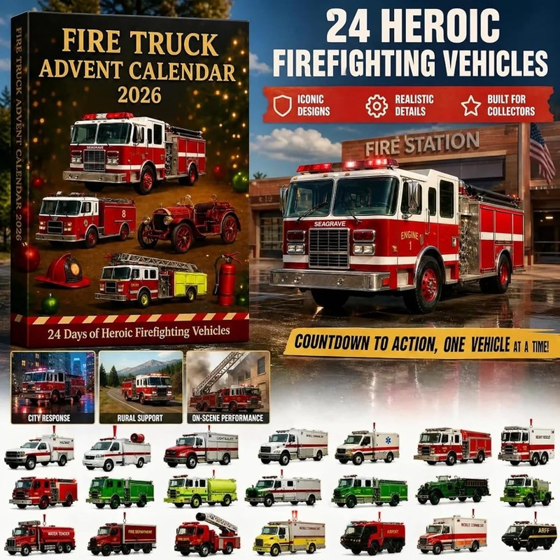 Calendario de Adviento Camión de Bomberos 2026 – 24 días