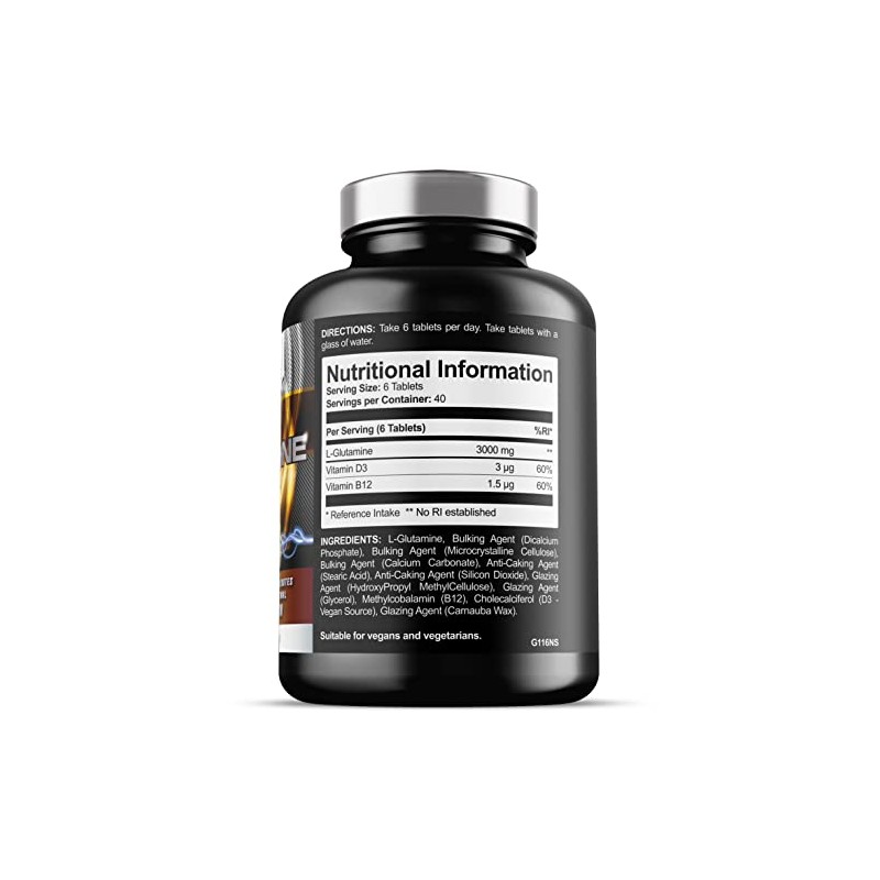 Glutamine - 3000mg L Glutamine Per Serving - Enhanced with