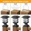 Lffital Solar Post Lights Outdoor Solar Cap Lights Deck Fence