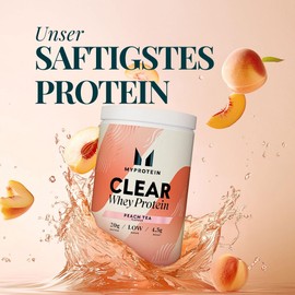 Myprotein Clear Whey Isolate Protein Powder | Peach Tea - 20 Servings | 20 g High-Quality Protein | Fruity Protein Drink with Low Sugar | Refreshing, Low-Calorie Protein Water