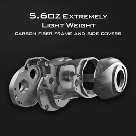 KastKing Zephyr Bait Finesse Baitcasting Reel, Carbon Fiber Fishing Reel, Drag Clicker Version, Bait Finesse Casting Reel, Right Hand