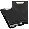 ZEONHAK 2 Pack A4 Plastic Clipboard Storage Box, Black Compact