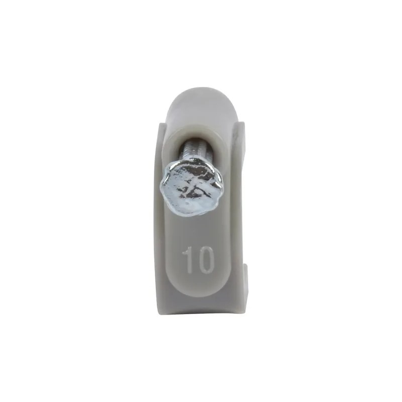 Grapa Para Cable Redondo 38 De Pulgada Gris 10 Piezas