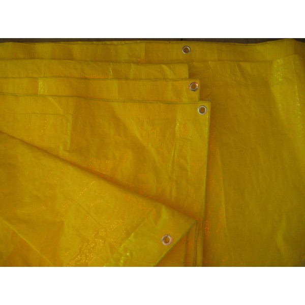 High Visibility Yellow Tarp 3.3 OZ, 12'x20'