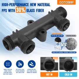 GOTOBMP 595926 Replacement Sensor Valve, for Hot Water Recirculating Pump, Water Circulation Pump, Hot Water Recirculating System, Reduces Cold Water Waste (OEM), Black
