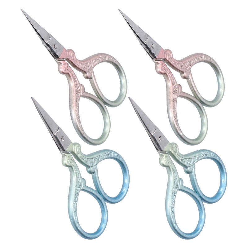 2Pcs Retro Scissors CrossStich Embroidery Sewing Yarn Thread Shears with