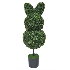 My Texas House Boxwood Easter Bunny, 35 inches, Farmhouse Style, Indoor/Outdoor Decor