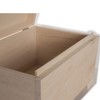 Wooden Storage Chest with Curved Hinged Lid | 20 x