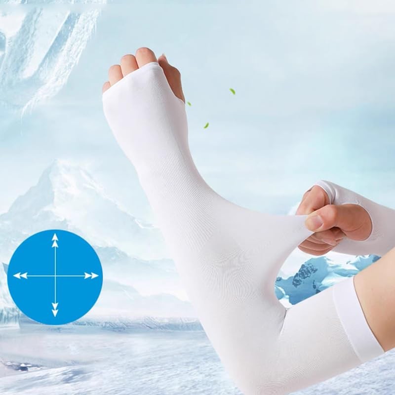 Unisex Outdoor Cooling Arm Protectors Sleeves Sun UV Protection Stretch