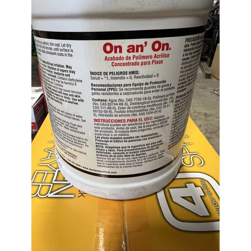 Onan floor finish Spartan On an On floor finish high