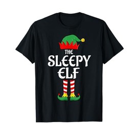 The Sleepy Elf Christmas Family Matching Xmas Group Funny T-Shirt