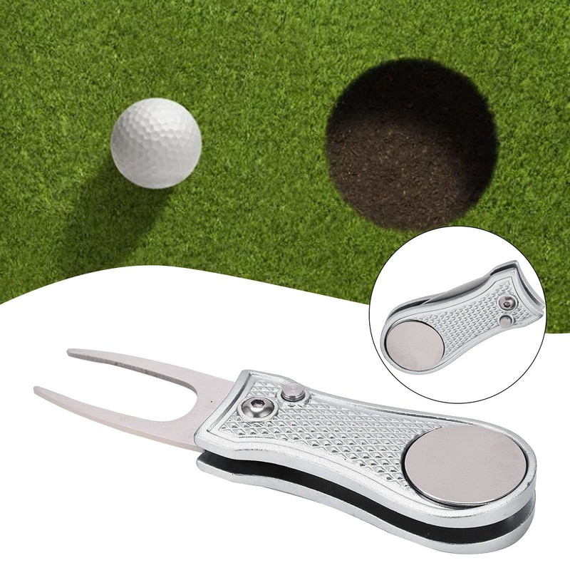 Tenedor Verde de Golf, Herramienta de Reparación de Divot Plegable
