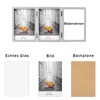 5x7 Wooden Triple Photo Frame with Glass Front Vertical Stand