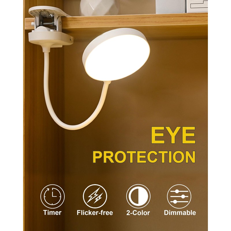 SZOKLED Red Light Reading Lights for Books in Bed, Clip