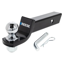 Reese 21536 Trailer Hitch Ball Mount Starter Kit, Fits 2 Inch Square Receiver, 2 Inch Drop, 6,000 lbs. Capacity, Includes 2 Inch Trailer Ball and Pin & Clip