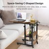 Hadulcet C Shaped Side Table Adjustable, Height Adjustable C Table