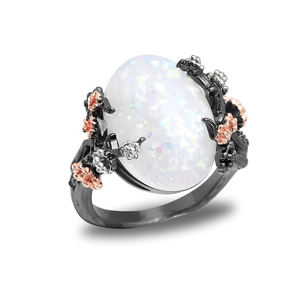 Henrietta Simulated Fire Opal Ring for Women by Ginger Lyne