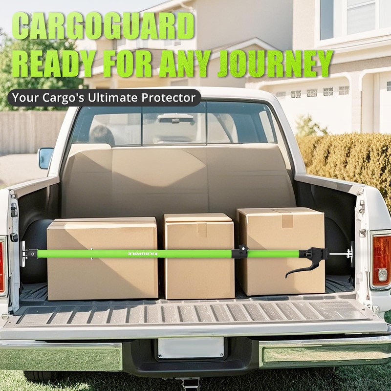 KILOUPOLE Adjustable Cargo Bar, 40" to 79" Non-Slip Truck Bed