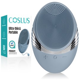 COSLUS Face Scrubber Facial Cleansing Brush: 5 Cleansing Modes Silicone Face Wash Scrubber for Men Beard Care, Sensitive Skin - Deep Cleansing​ & Gentle Exfoliating, Portable for Shower & Travel