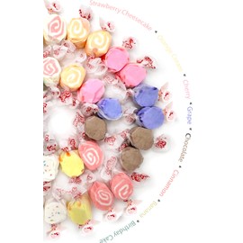 SweetGourmet Assorted Salt Water Taffy | Boardwalk Flavors Collection | Bulk Wrapped Candy | 1 Pound