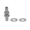 Fitvell Stainless Steel 1/4" Hose Barb Bulkhead Fitting Thru-Bulk Bulkhead